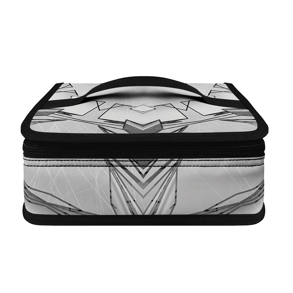 White Kaleidoscope Print Small Lunch Bag