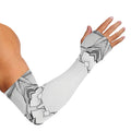 White Kaleidoscope Print Sun Protection Arm Sleeves