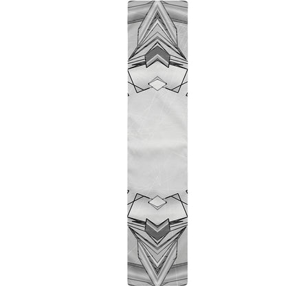 White Kaleidoscope Print Table Runner