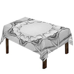 White Kaleidoscope Print Tablecloth