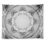 White Kaleidoscope Print Tapestry