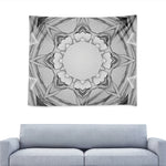 White Kaleidoscope Print Tapestry