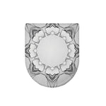White Kaleidoscope Print Toilet Lid Cover