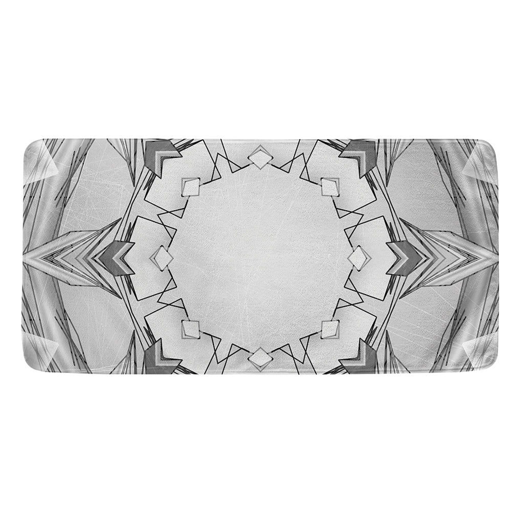 White Kaleidoscope Print Towel