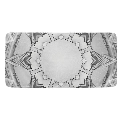 White Kaleidoscope Print Towel