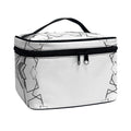 White Kaleidoscope Print Travel Makeup Bag