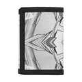 White Kaleidoscope Print Trifold Wallet