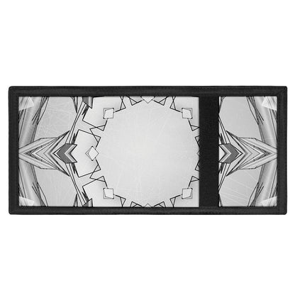 White Kaleidoscope Print Trifold Wallet