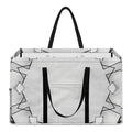 White Kaleidoscope Print Utility Tote Bag