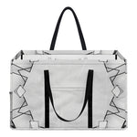 White Kaleidoscope Print Utility Tote Bag