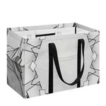 White Kaleidoscope Print Utility Tote Bag