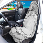White Kaleidoscope Print Waterproof Car Seat Cover