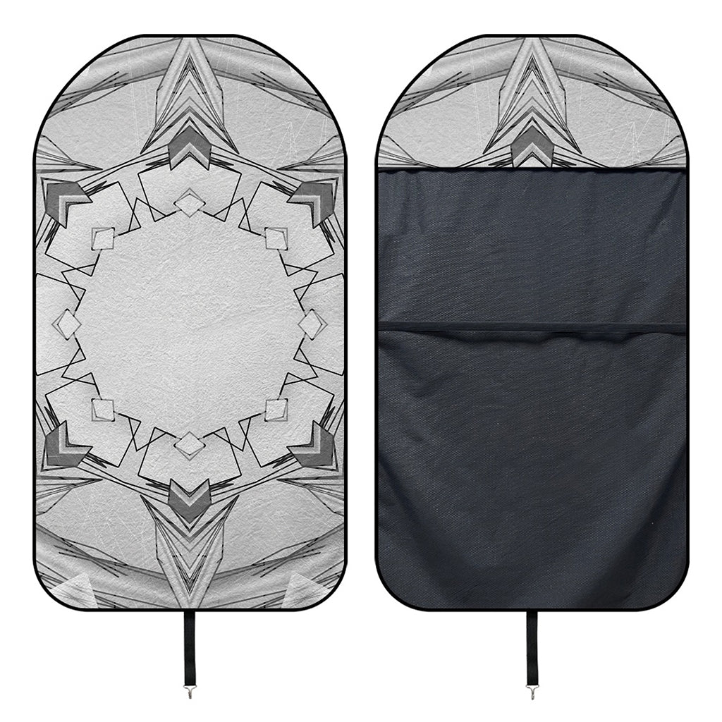 White Kaleidoscope Print Waterproof Car Seat Cover