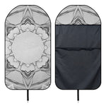 White Kaleidoscope Print Waterproof Car Seat Cover