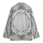 White Kaleidoscope Print Women's Blazer