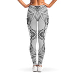 White Kaleidoscope Print Women's Leggings