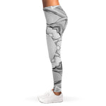White Kaleidoscope Print Women's Leggings