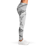 White Kaleidoscope Print Women's Leggings