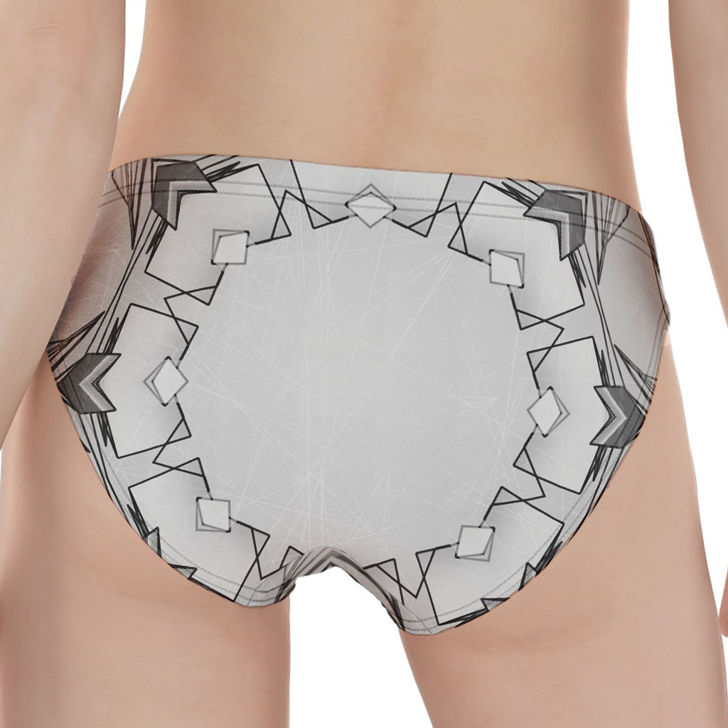 White Kaleidoscope Print Women's Panties