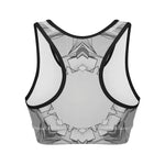 White Kaleidoscope Print Women's Sports Bra
