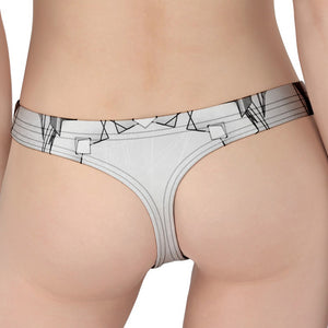 White Kaleidoscope Print Women's Thong