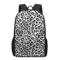 White Leopard Print 17 Inch Backpack