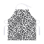 White Leopard Print Adjustable Apron