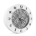 White Leopard Print Alarm Clock