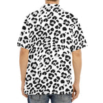 White Leopard Print Aloha Shirt