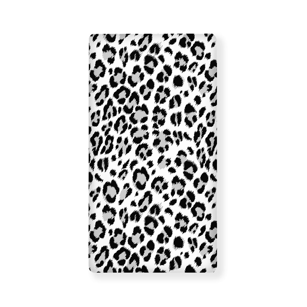 White Leopard Print Baby Crib Sheet