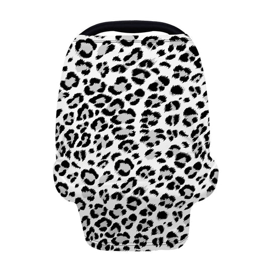 White Leopard Print Baby Seat Cover