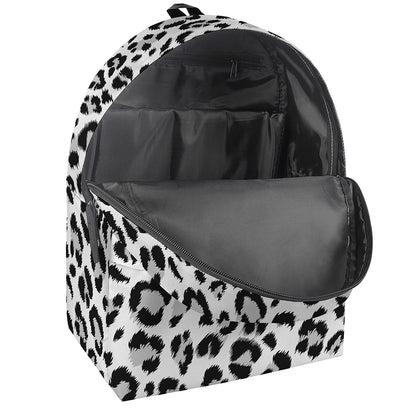 White Leopard Print Backpack