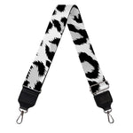 White Leopard Print Bag Strap