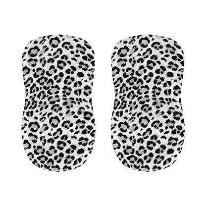 White Leopard Print Bar Stool Covers