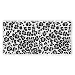 White Leopard Print Beach Towel