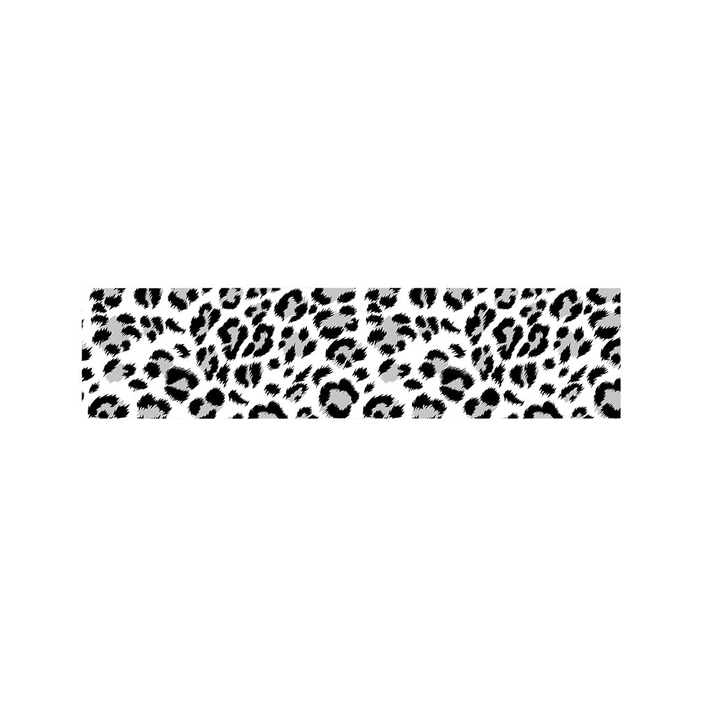 White Leopard Print Bed Runner