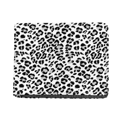 White Leopard Print Bifold Wallet