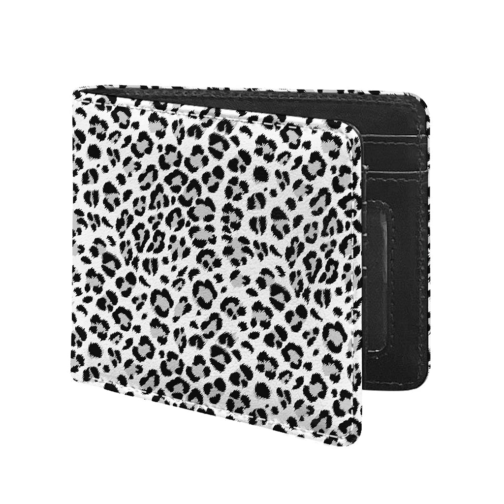 White Leopard Print Bifold Wallet