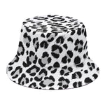 White Leopard Print Bucket Hat