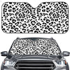 White Leopard Print Car Windshield Sun Shade