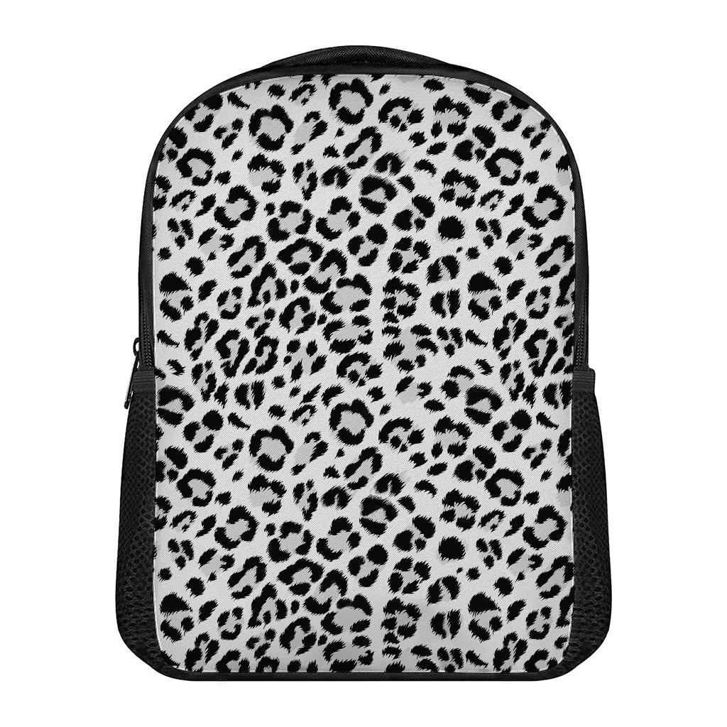 White Leopard Print Casual Backpack