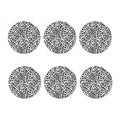 White Leopard Print Coaster Set