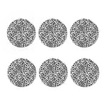 White Leopard Print Coaster Set