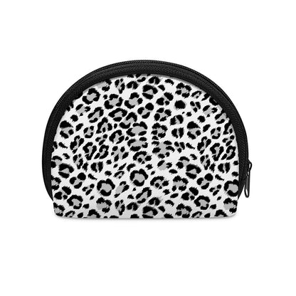 White Leopard Print Coin Purse