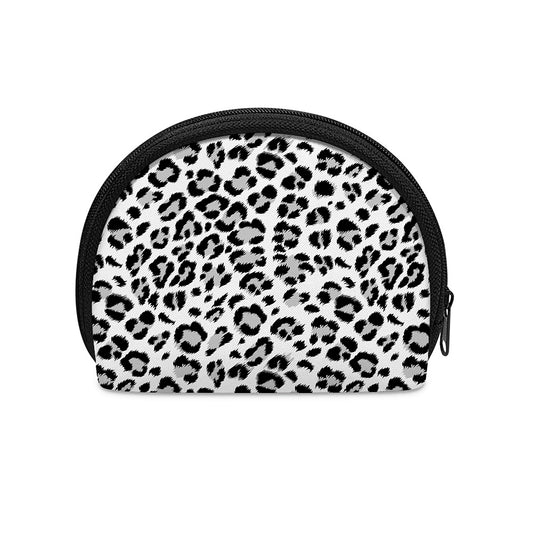 White Leopard Print Coin Purse