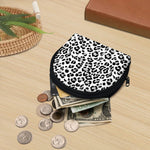 White Leopard Print Coin Purse