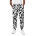 White Leopard Print Cotton Sweatpants
