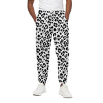 White Leopard Print Cotton Pants