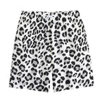 White Leopard Print Cotton Shorts