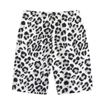 White Leopard Print Cotton Shorts